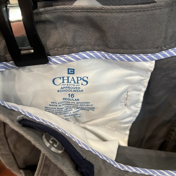 Chaps boy flat front dress pants, adjustable waist, size 16 - Picture 3 of 3